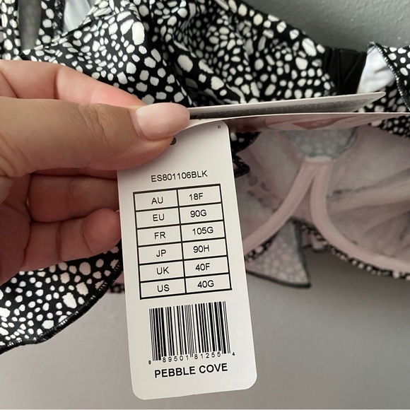 NWT Elomi Ruffle Bikini Top *Bra sized* US 40G - Picture 10 of 10